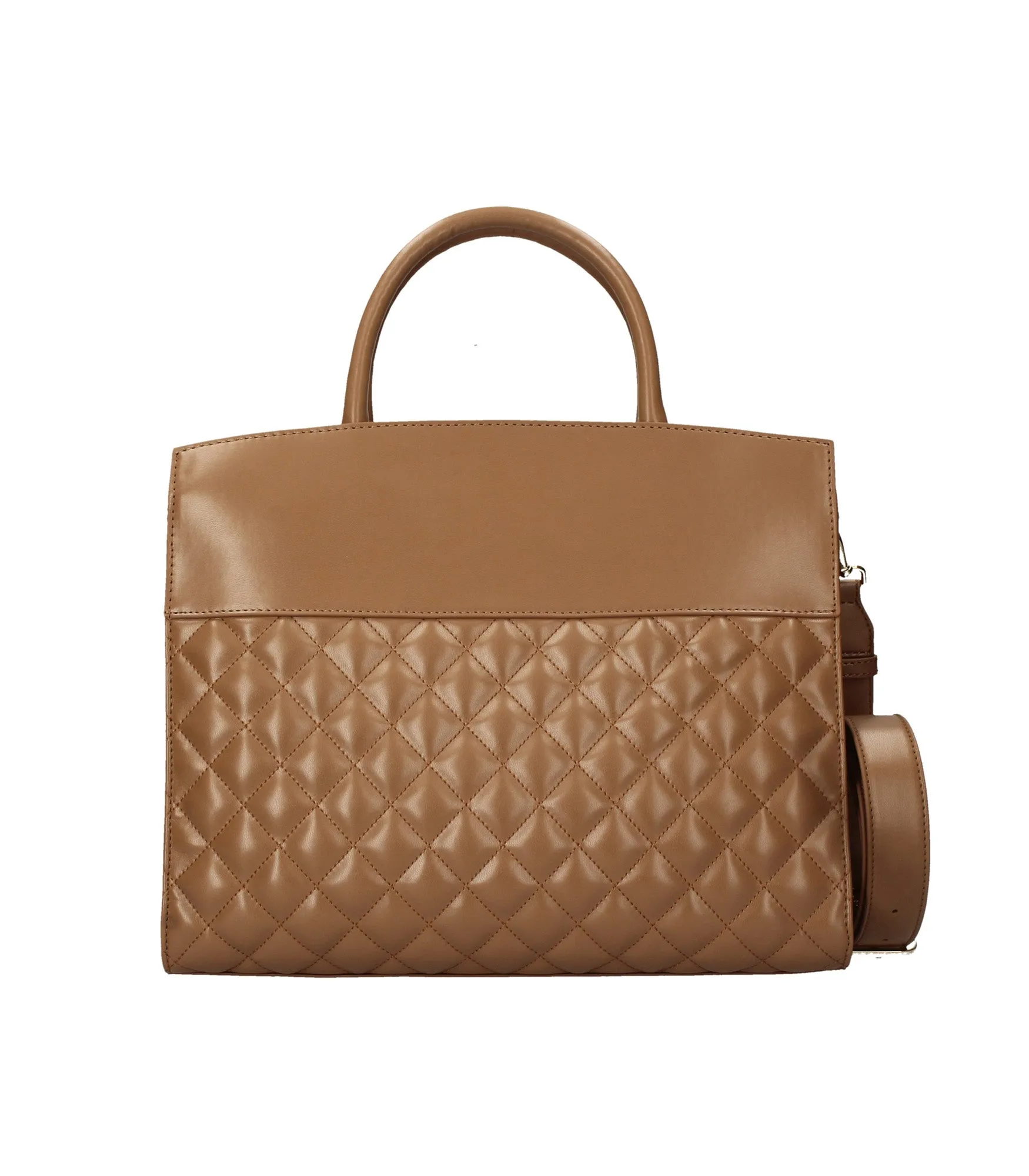 Borsa Quilted Nappa Pu - Cammello