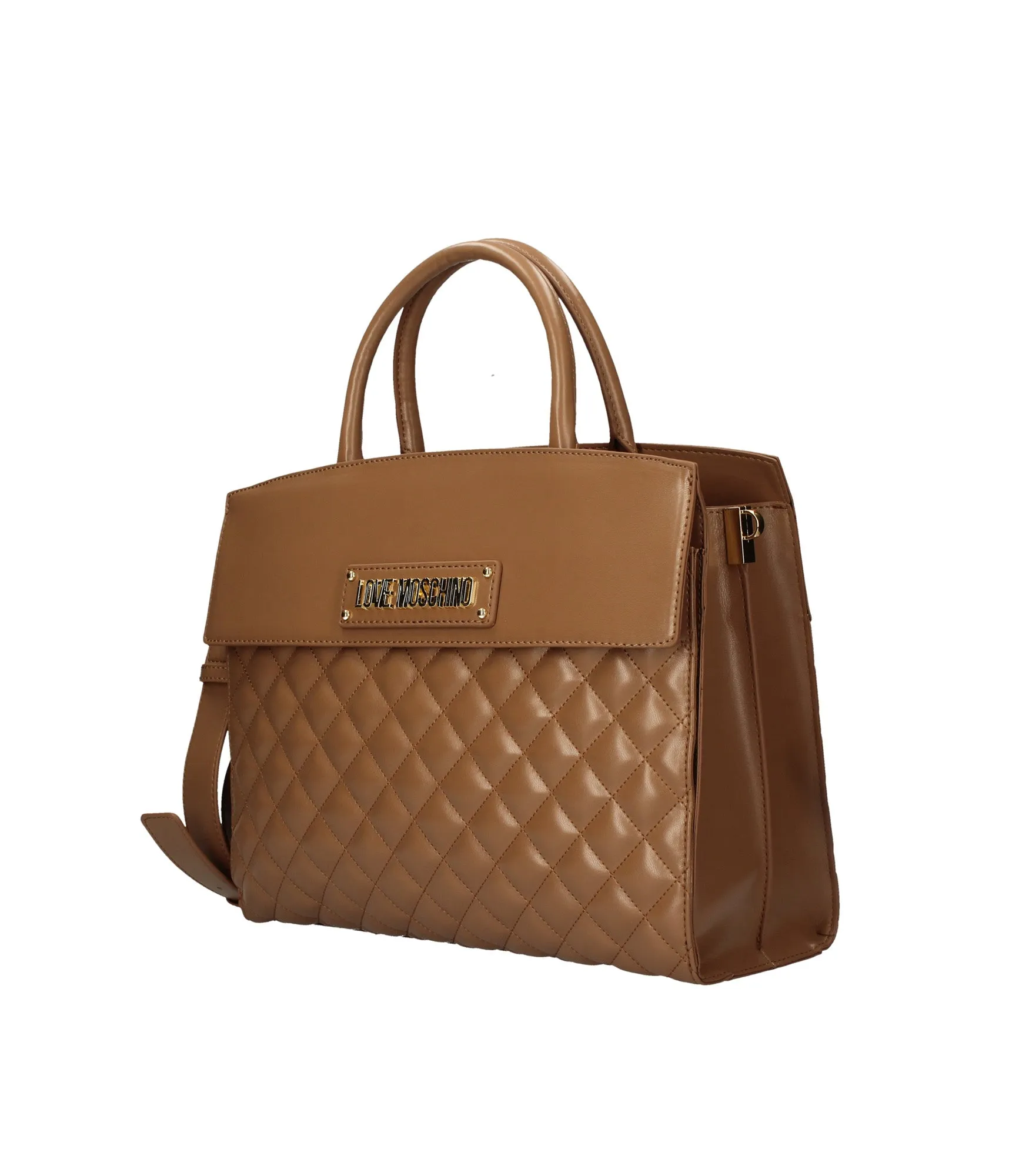 Borsa Quilted Nappa Pu - Cammello