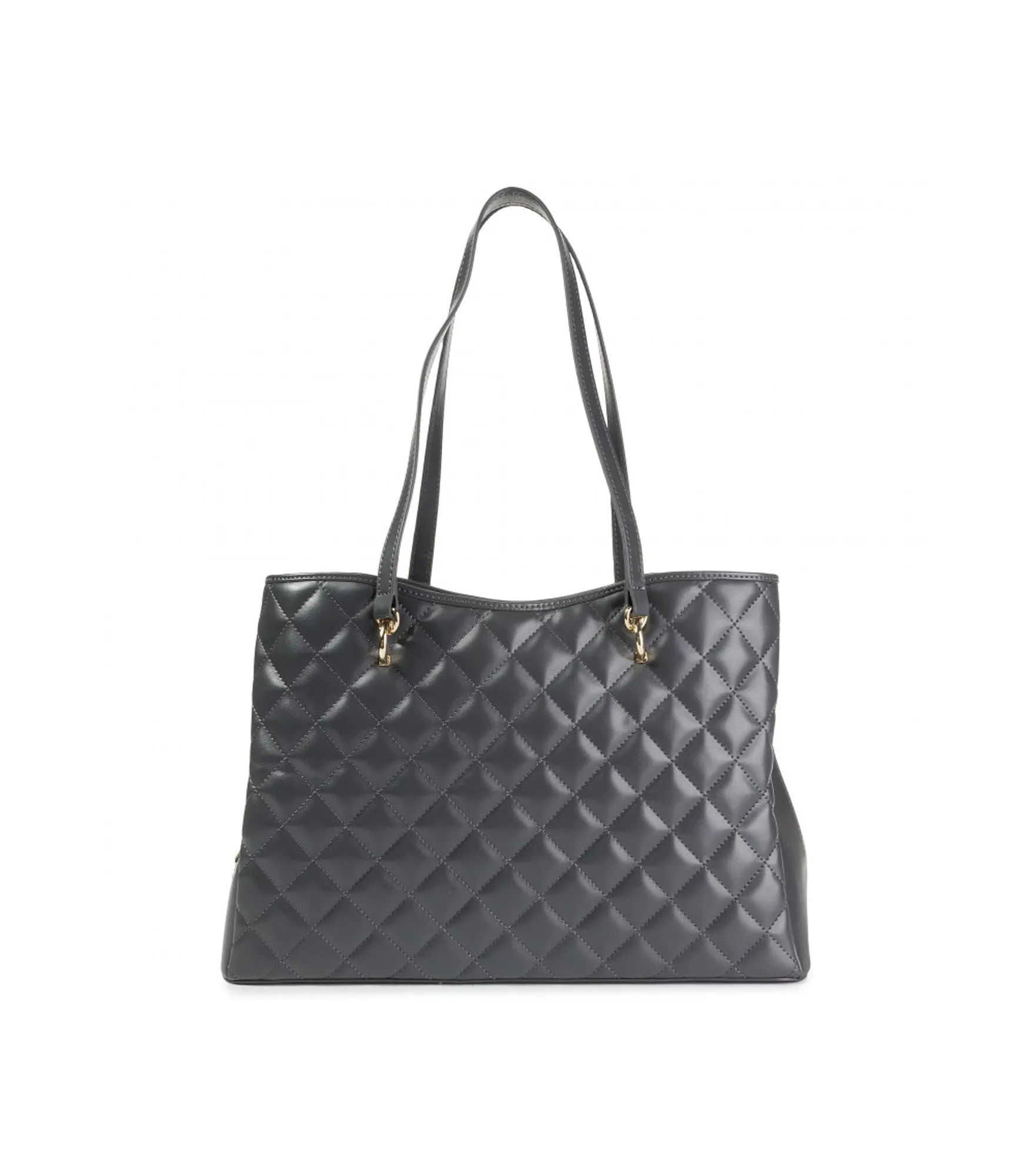Borsa Quilted Nappa Pu - Grigio