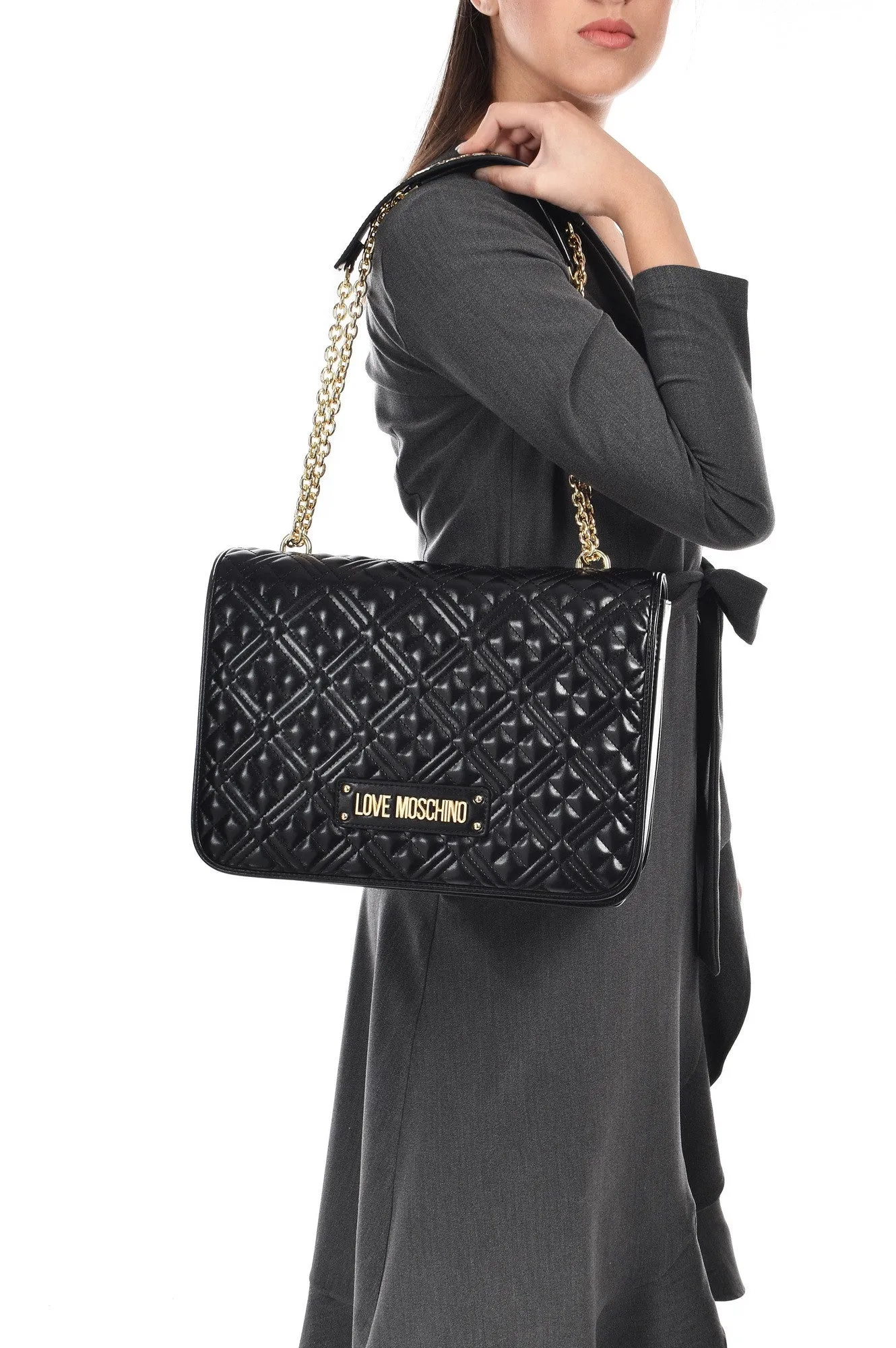 Borsa Quilted Nappa Pu - Nero