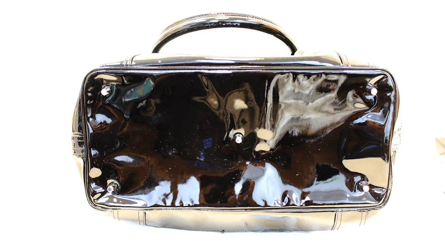 BURBERRY Black Quilted Patent Leather Beaton Tote Bag - Sale