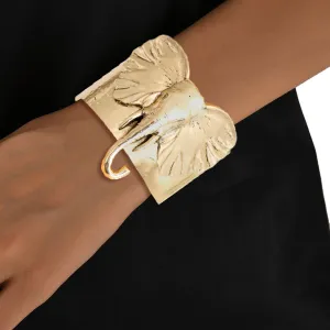 Burnished Gold Elephant Head Cuff
