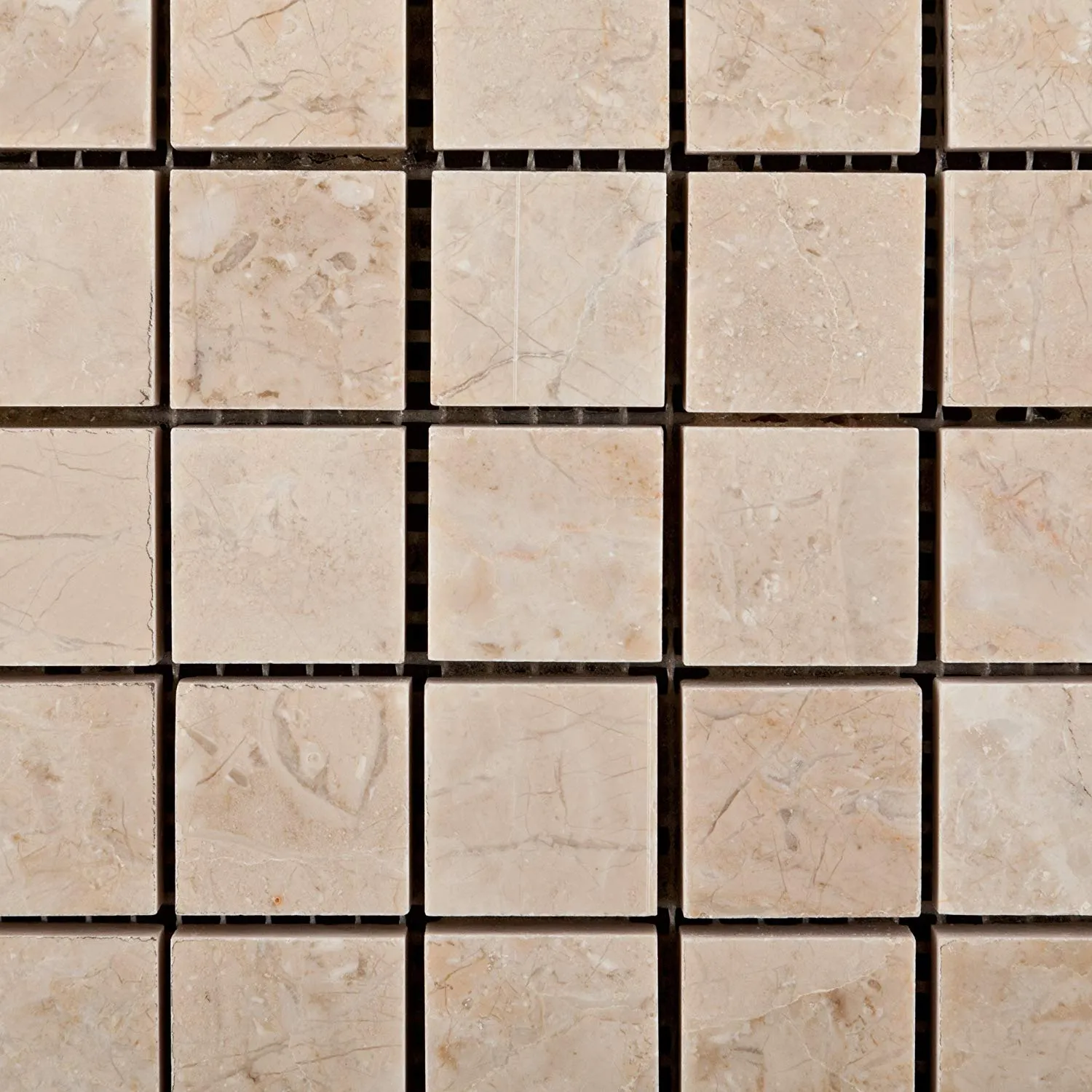 Bursa Beige / Sandy Beige Marble 2 X 2 Polished Mosaic Tile - Lot of 50 Sheets