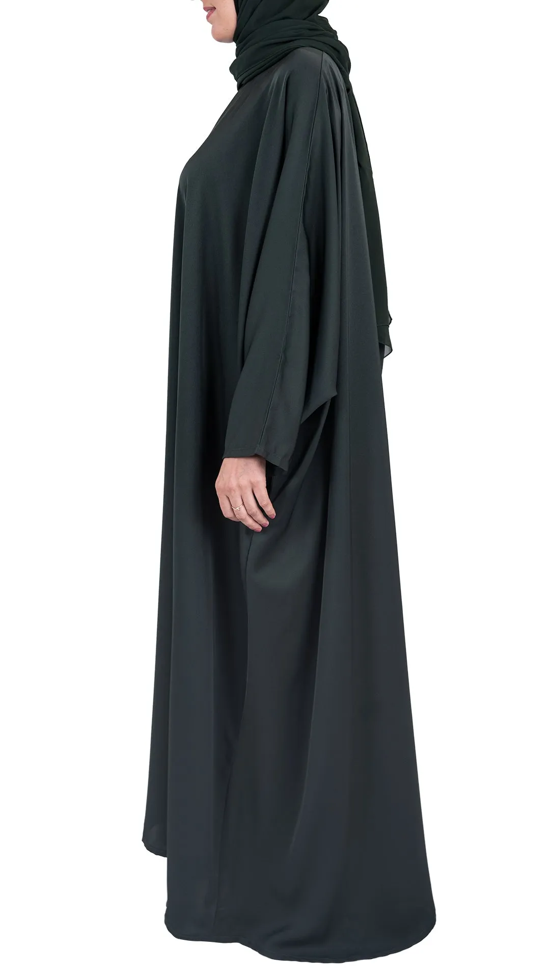 Butterfly Abaya - Bottle Green