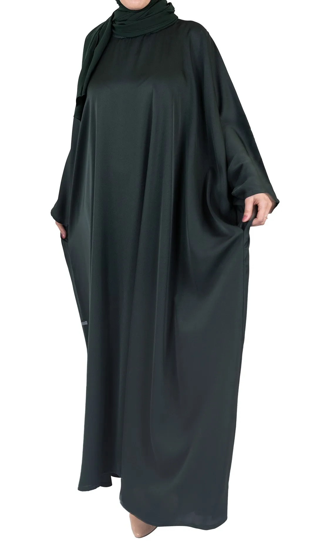 Butterfly Abaya - Bottle Green