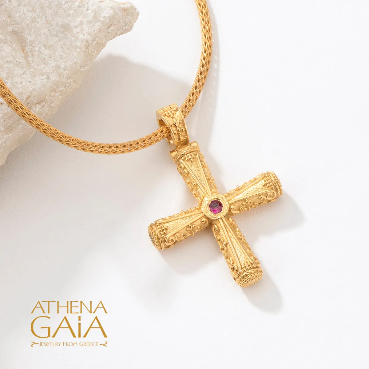 Byzantine Embroidery Orthodox Cross (Large)