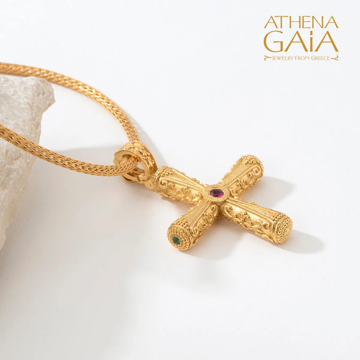 Byzantine Embroidery Orthodox Cross (Large)