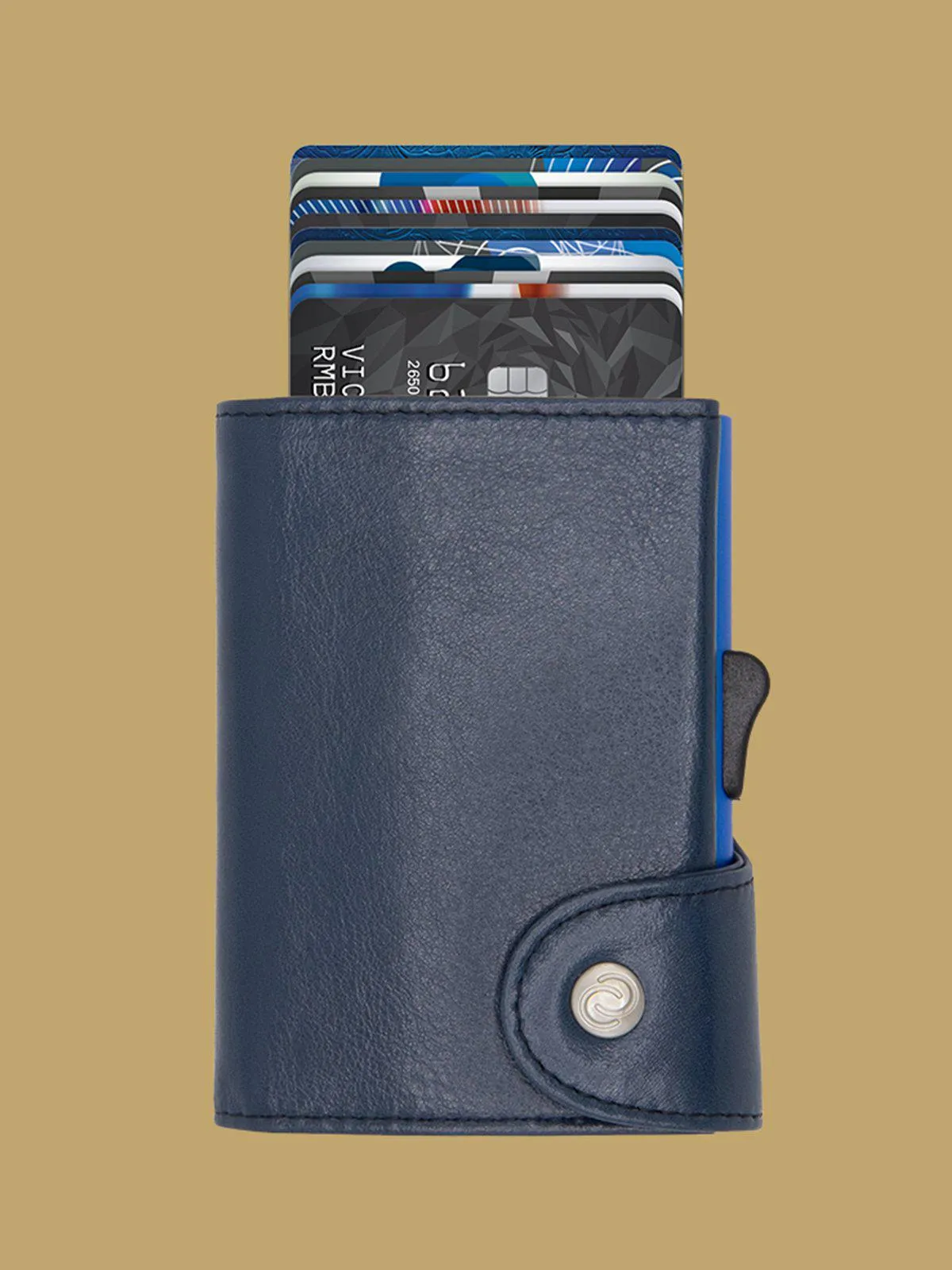 C-Secure XL Italian Leather Wallet RFID Mogano Brown
