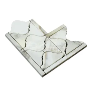 Calacatta Gold (Italian Calcutta) Marble Lantern Border Corner (Polished)