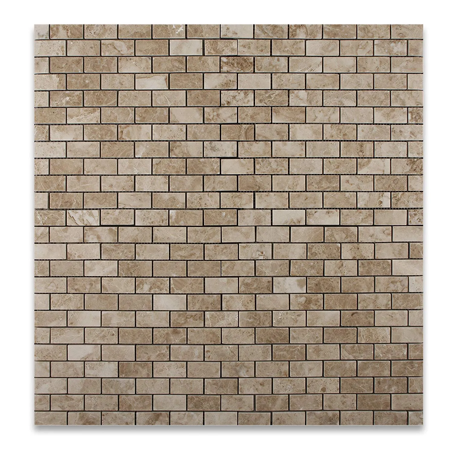 Cappuccino 1X2 Marble Polished Mosaic Tile