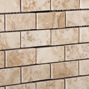 Cappuccino Marble 2 X 2 Polished Mosaic Tile - 6" X 6" Sample