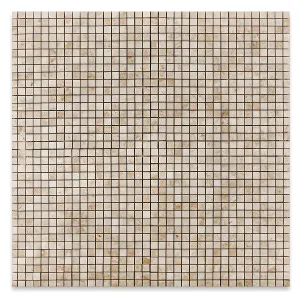 Cappuccino Marble 5/8 X 5/8 Polished Mosaic Tile - Box of 5 Sheets