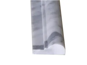 Carrara White chair rail polished 2x12