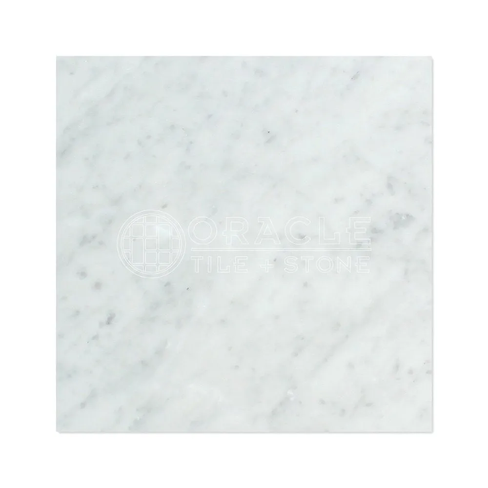 Carrara White Italian (Bianco Carrara) Marble 12 X 12 Field Tile (Lot of 50 pcs. (50 sq. ft.), Polished)