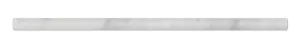 Carrara White Italian (Bianco Carrara) Marble 1/2 X 12 Pencil Liner Trim Molding (5, Polished)