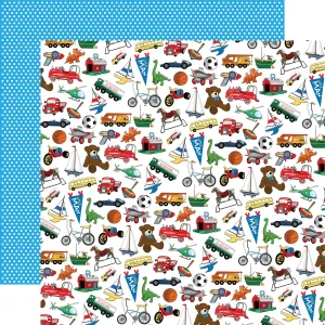 Carta Bella - Little Boy - 12x12 Single Sheet / Treasured Toys