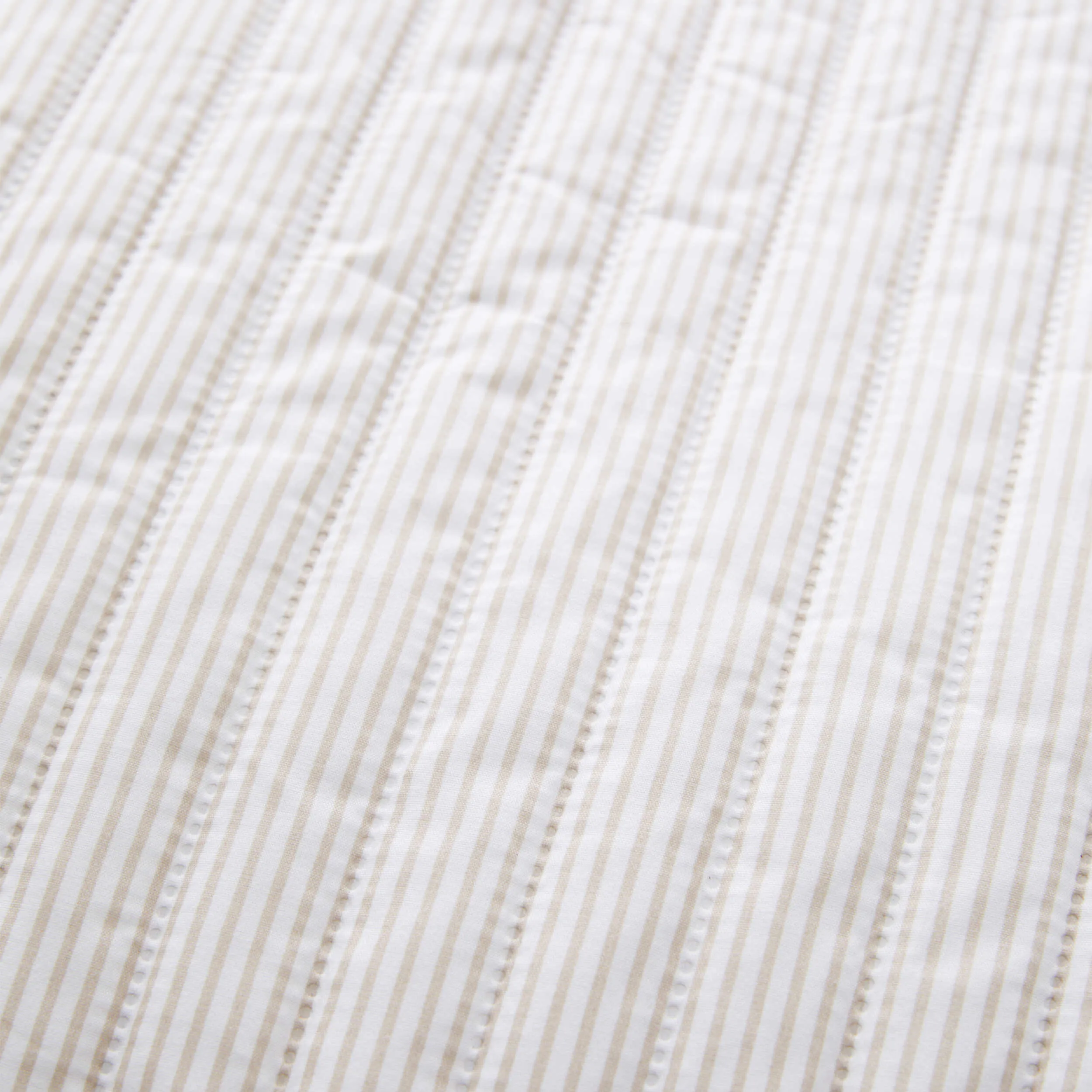 Catherine Lansfield Stripe Bedspread - Natural