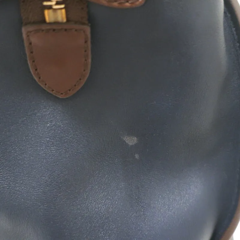 Celine Bicolor Large Luggage Tote Navy & Dark Brown Leather Bag