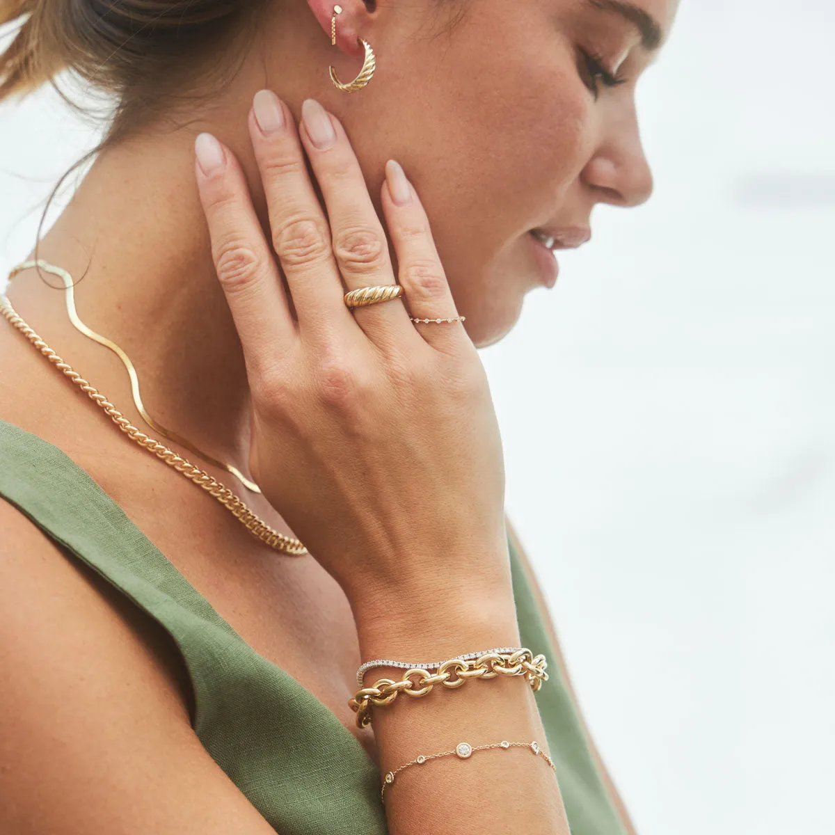 Celine Croissant Hoop Earrings