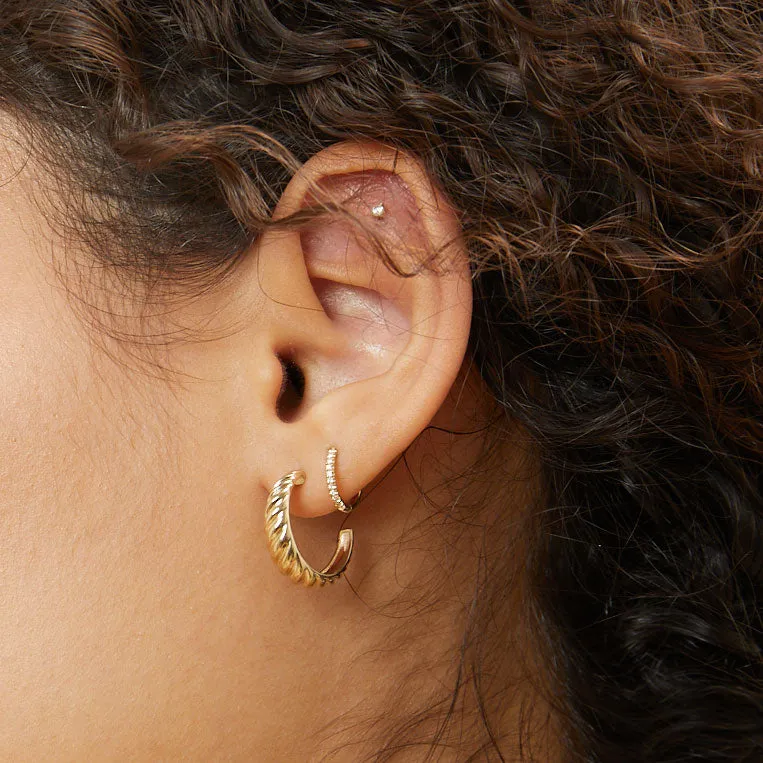 Celine Croissant Hoop Earrings