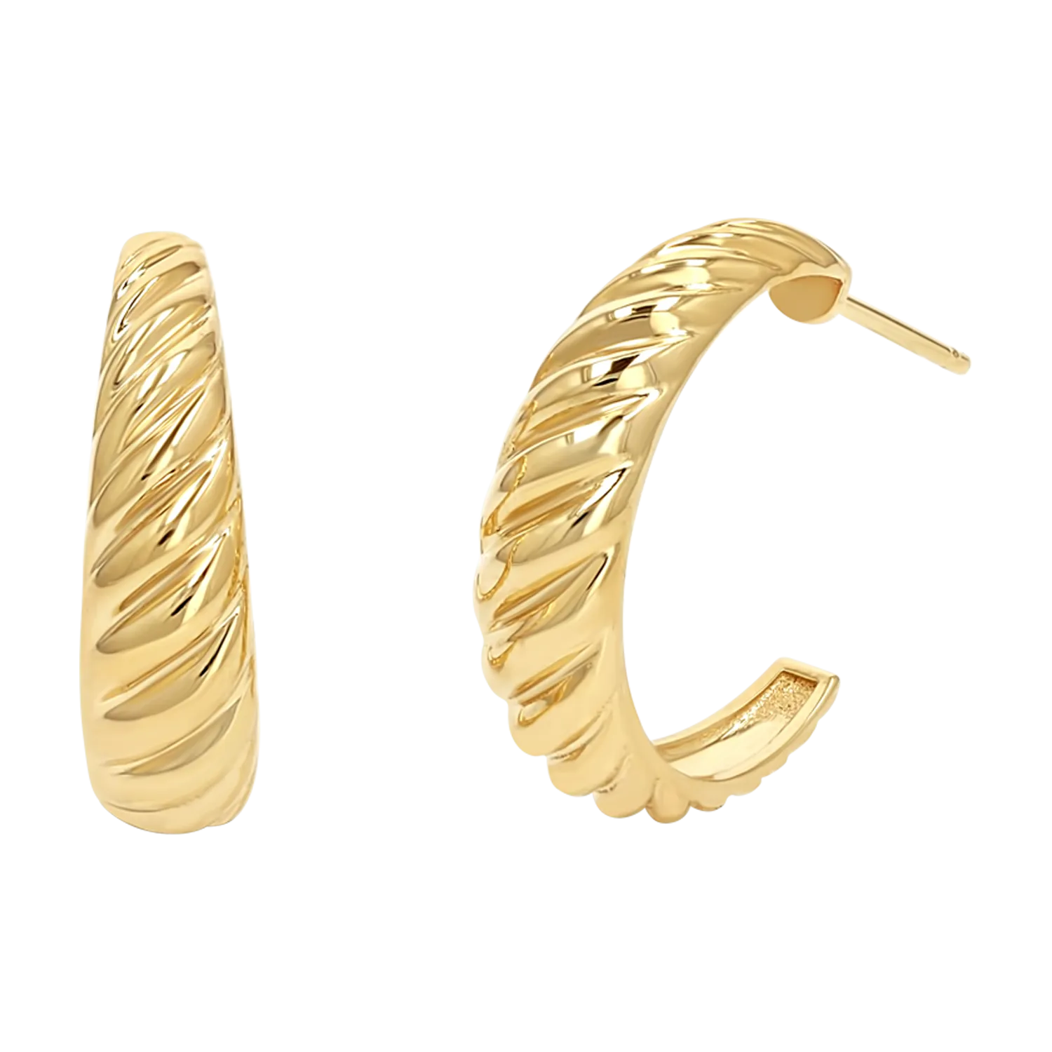 Celine Croissant Hoop Earrings