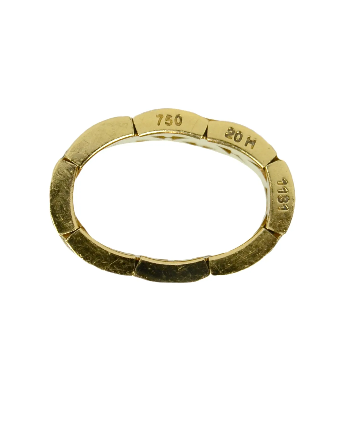 Chanel 18k Yellow Gold & Diamond Coco Crush Matelasse Thick Band Ring sz 5.5