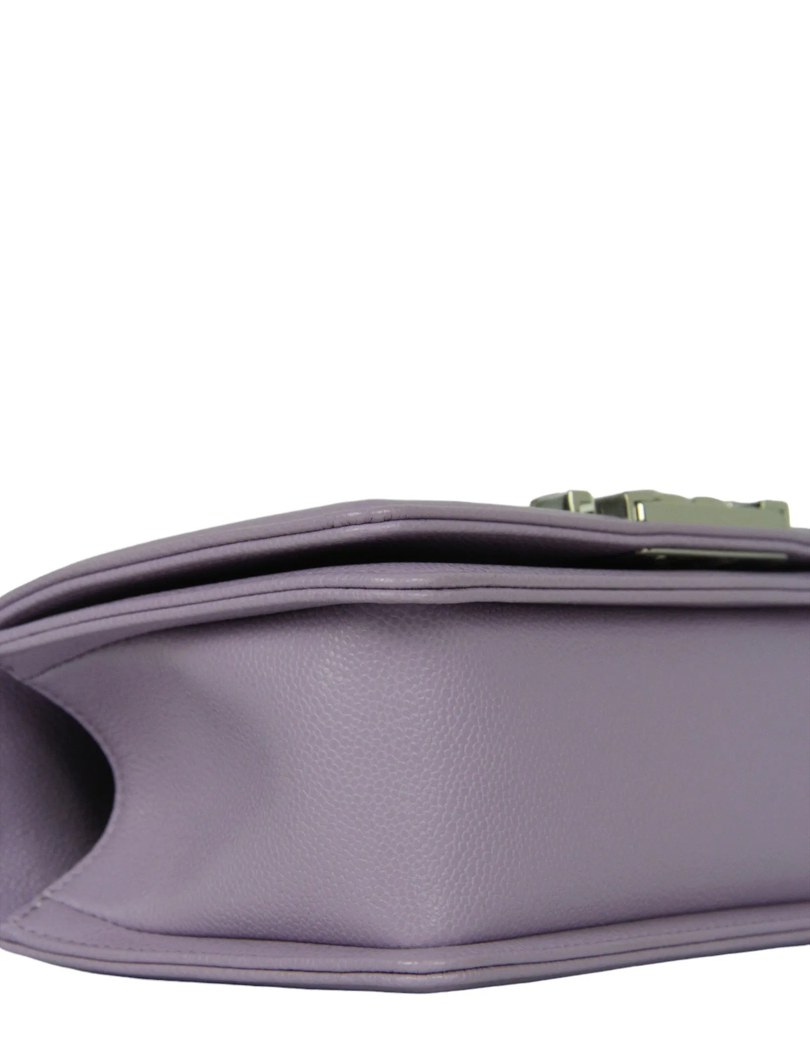 Chanel 2024 Purple Caviar Leather Small Boy Bag