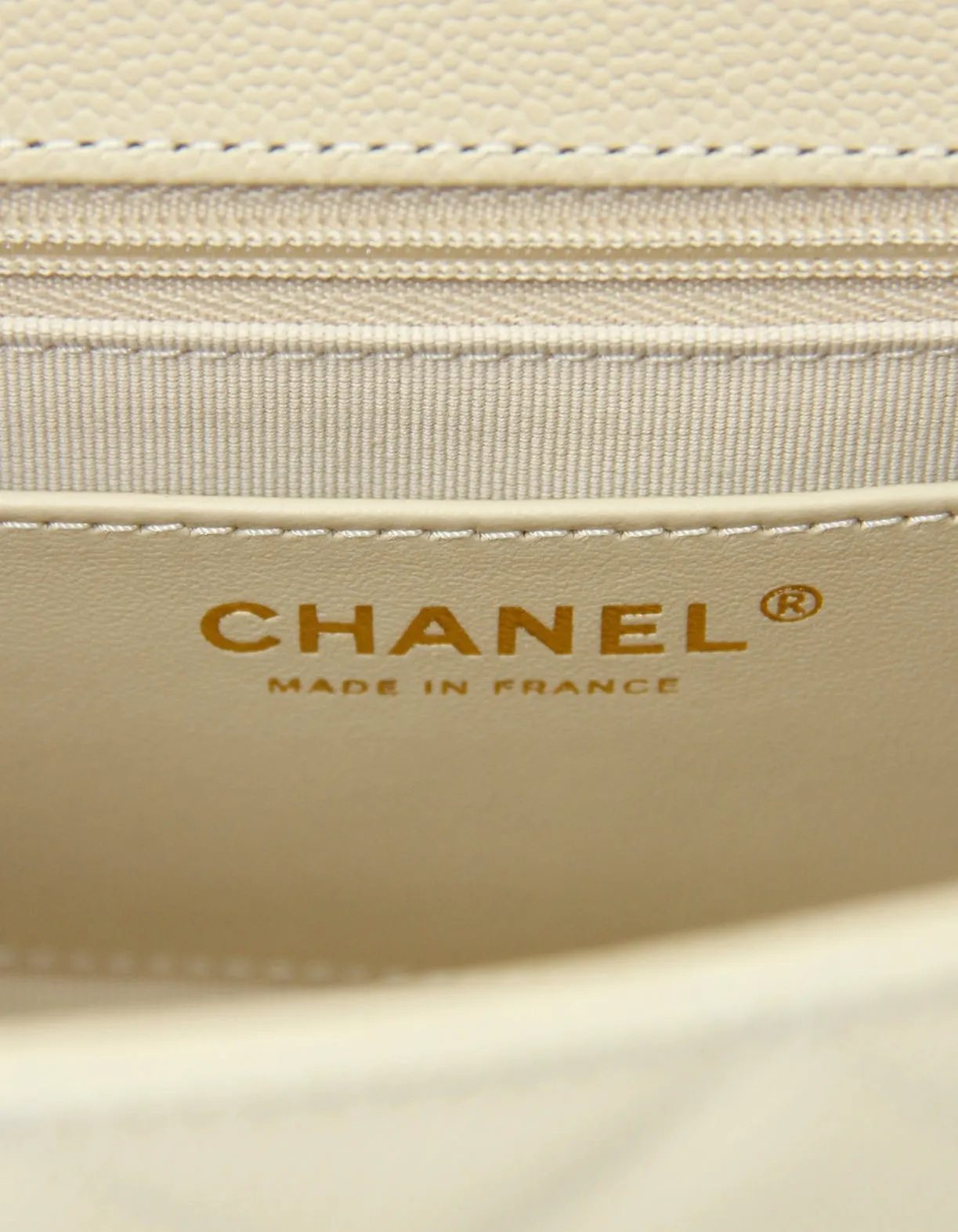 Chanel 2025 Beige Small CC Chain Flap Bag