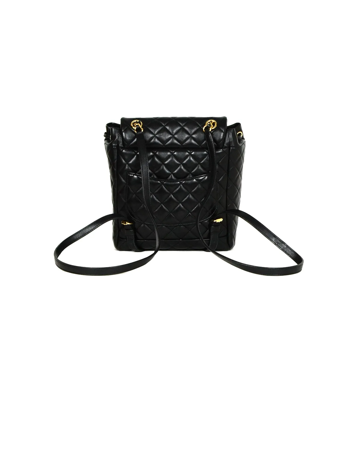 Chanel Black Lambskin Quilted Leather Small Urban Spirit Backpack Bag