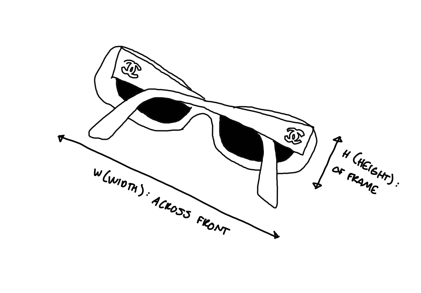 Chanel Black Quilted Logo Sunglasses