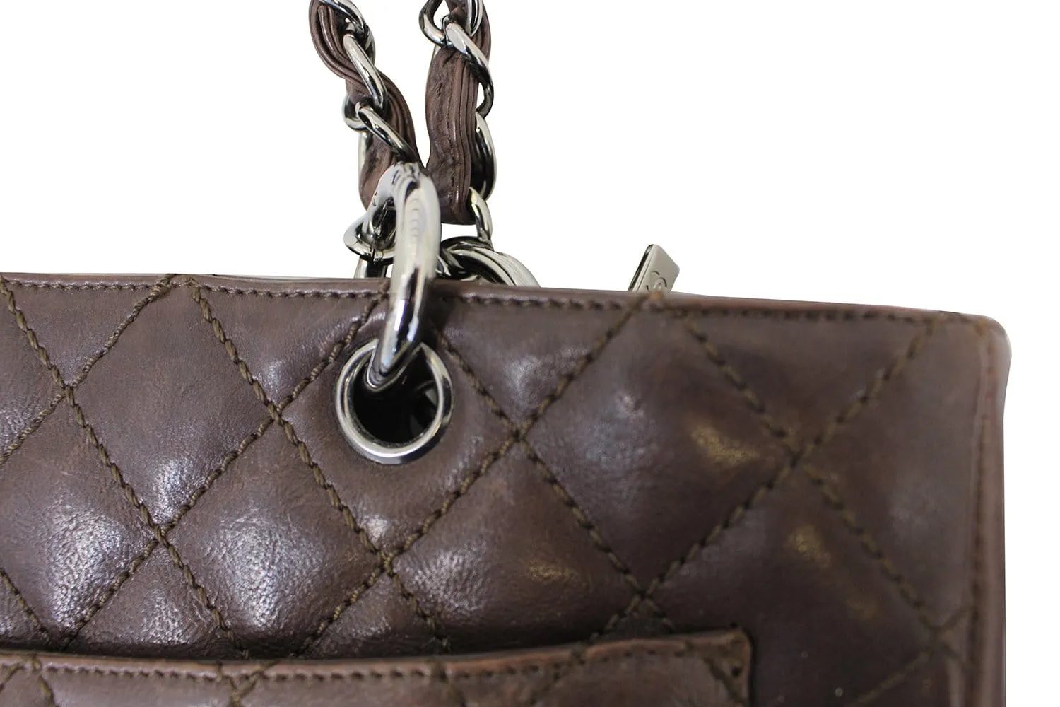 CHANEL Caviar Leather Grand Shopping Tote Brown Bag - Final Call