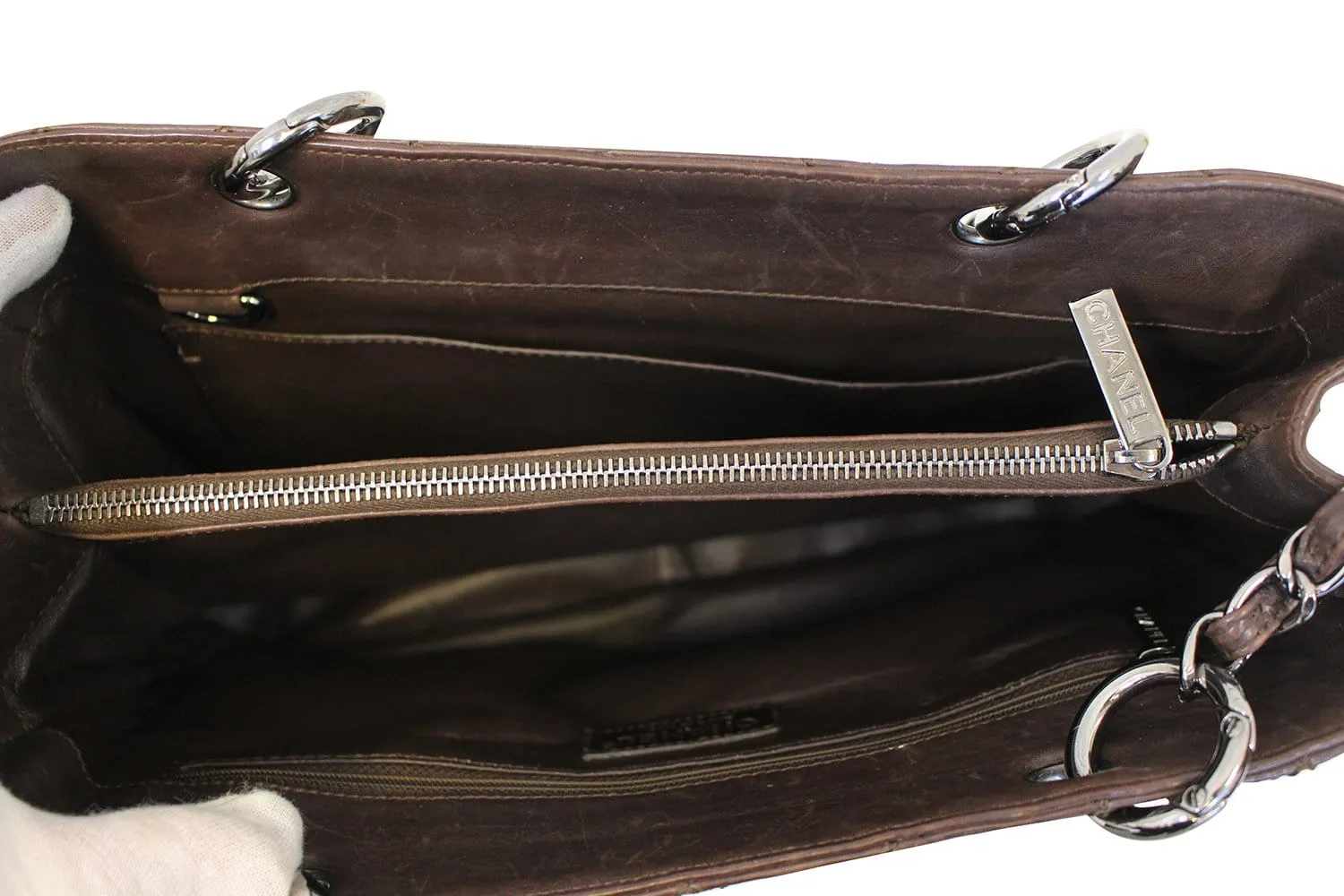 CHANEL Caviar Leather Grand Shopping Tote Brown Bag - Final Call