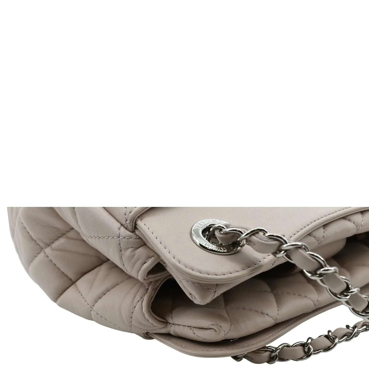 CHANEL CC Quilted Lambskin Leather Shopping Tote Bag Light Pink