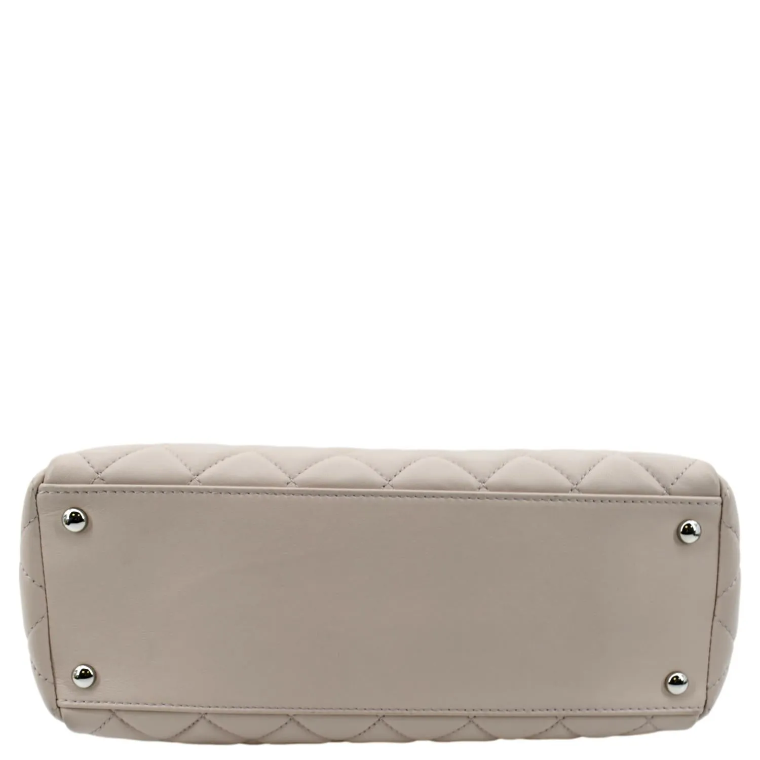 CHANEL CC Quilted Lambskin Leather Shopping Tote Bag Light Pink