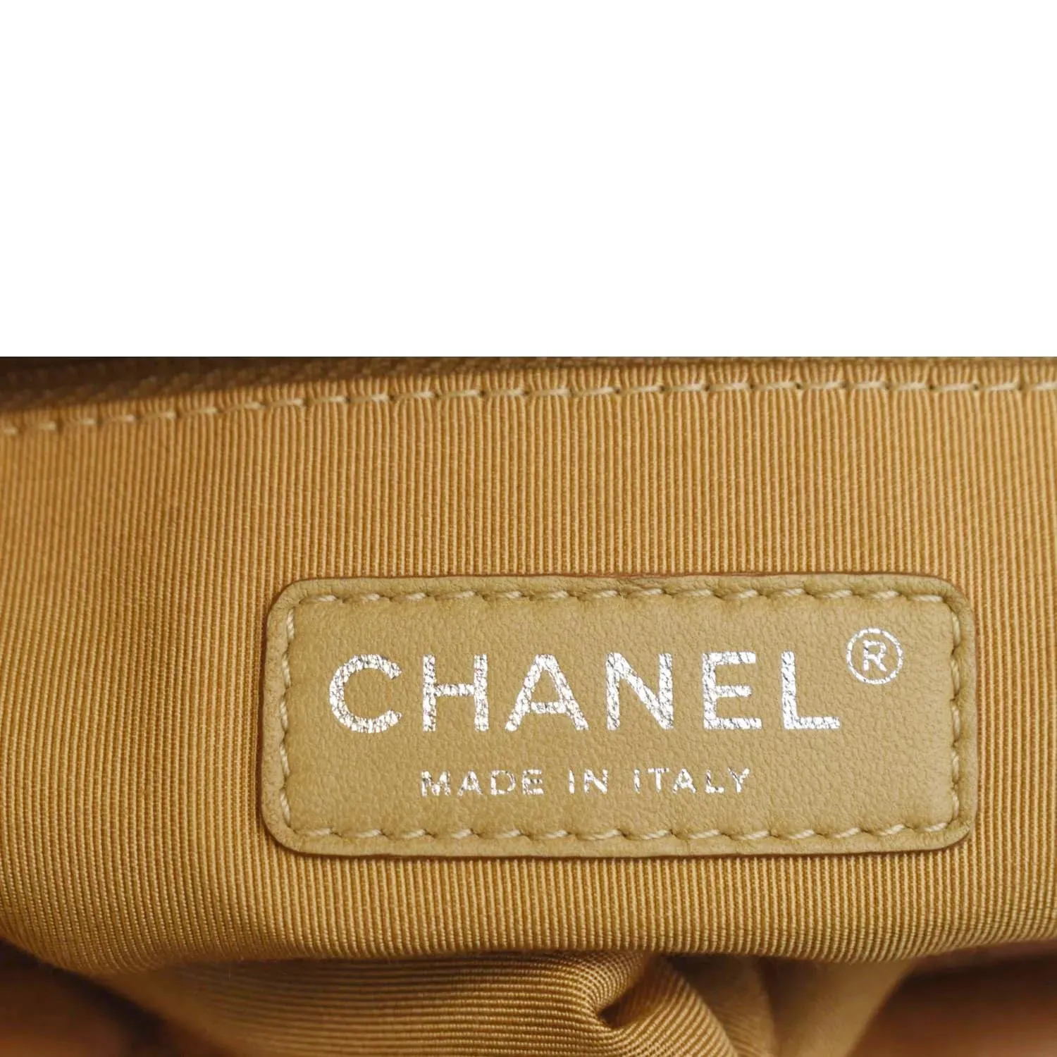 CHANEL Chain Around Quilted Lambskin Leather Hobo Bag Beige