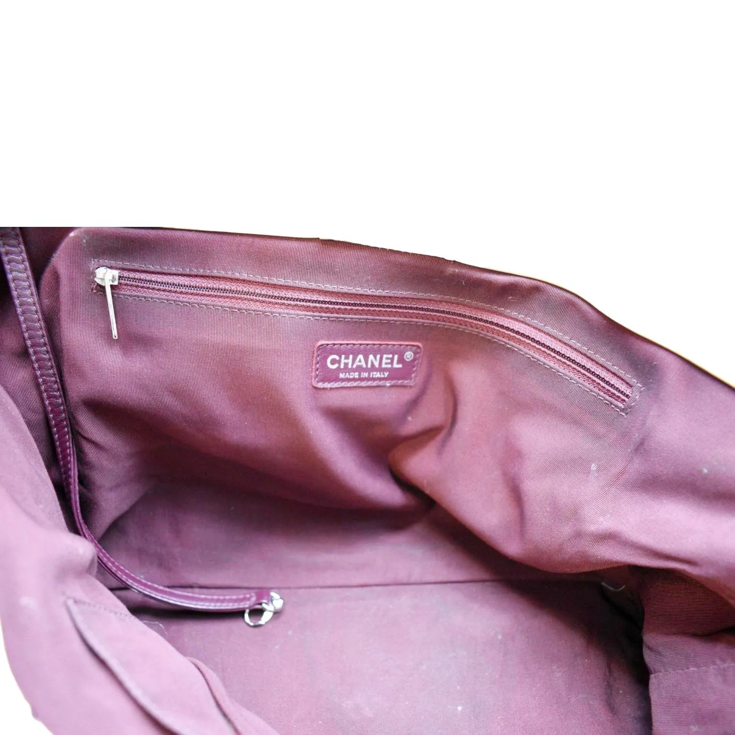 CHANEL Drawstring Large Quilted Calfskin & Caviar Shopping Tote Bag Beige