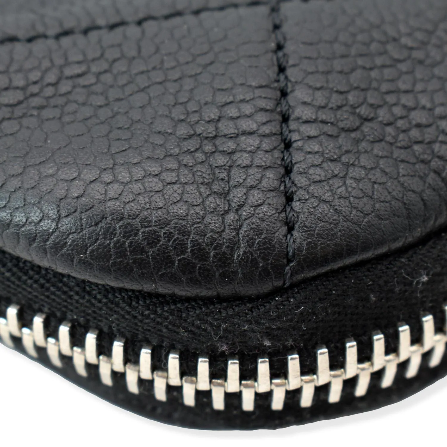 CHANEL Expandable Zip Around Caviar Quilted Tote Shoulder Bag Black