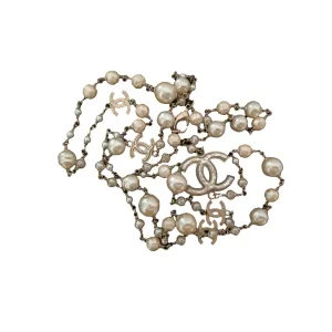 Chanel Muted Gold and Pearl Necklace