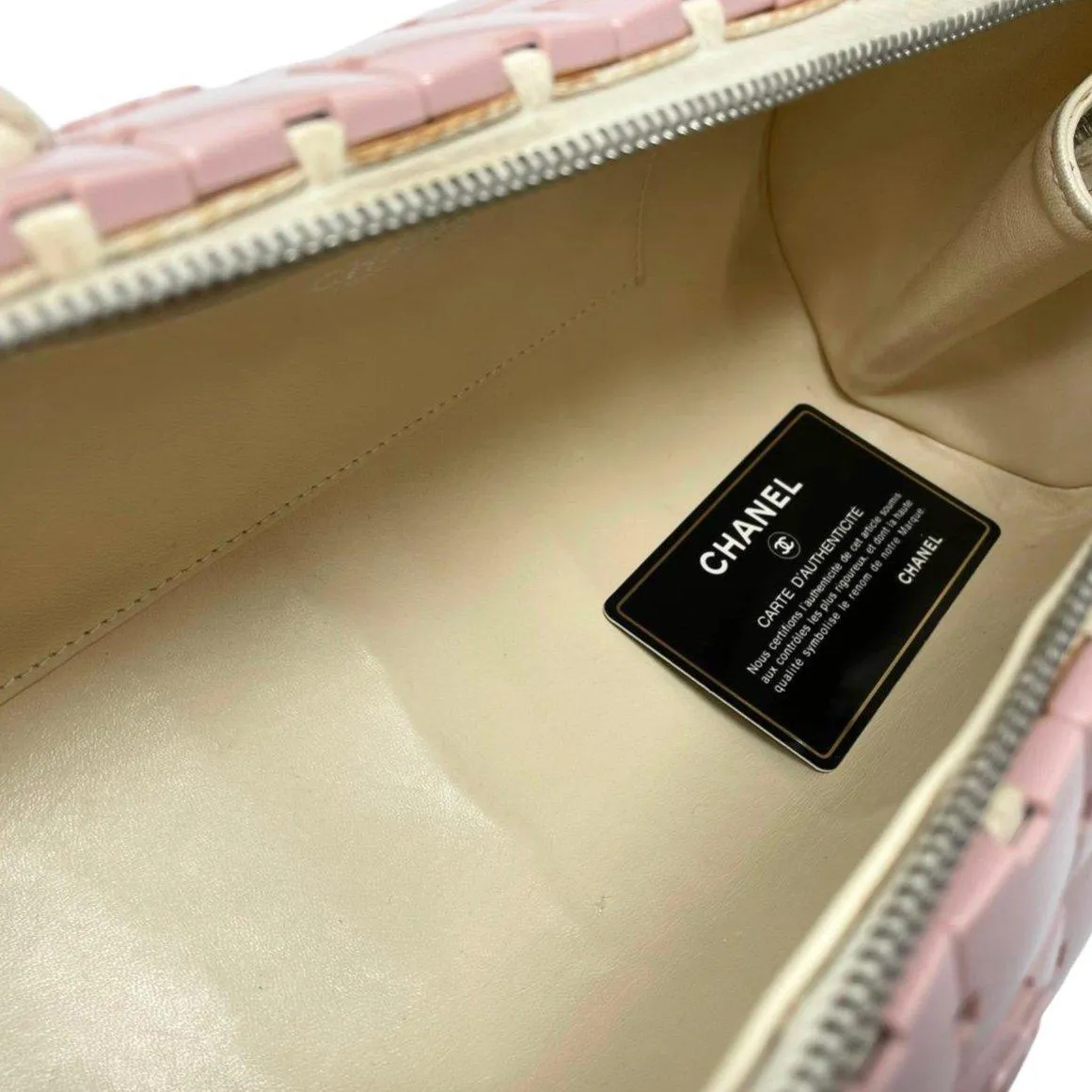 Chanel Pink Puzzle Logo Cylinder Bag