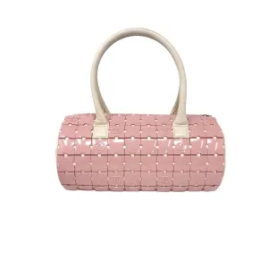 Chanel Pink Puzzle Logo Cylinder Bag