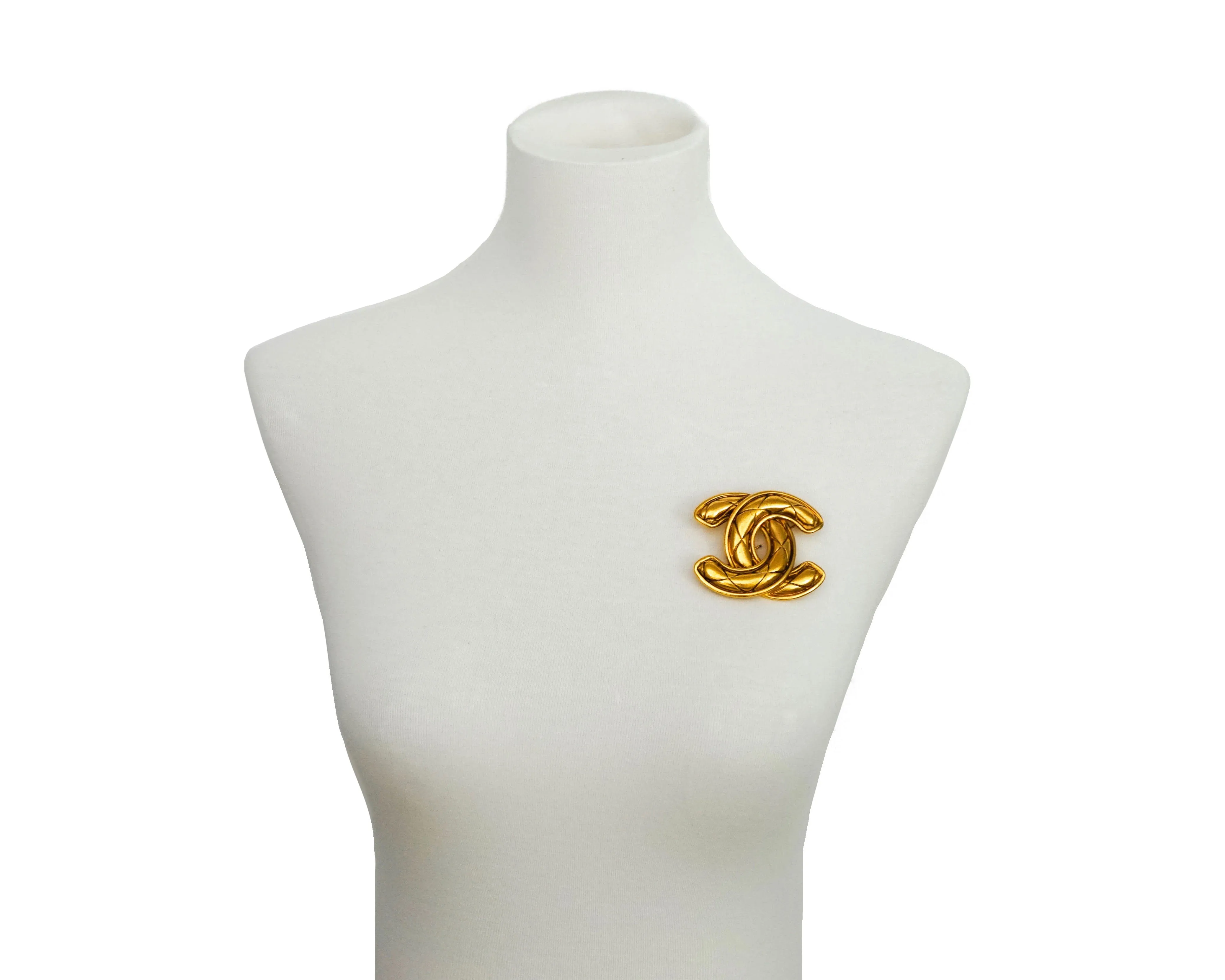 Chanel Vintage Classic Quilted Large Pin