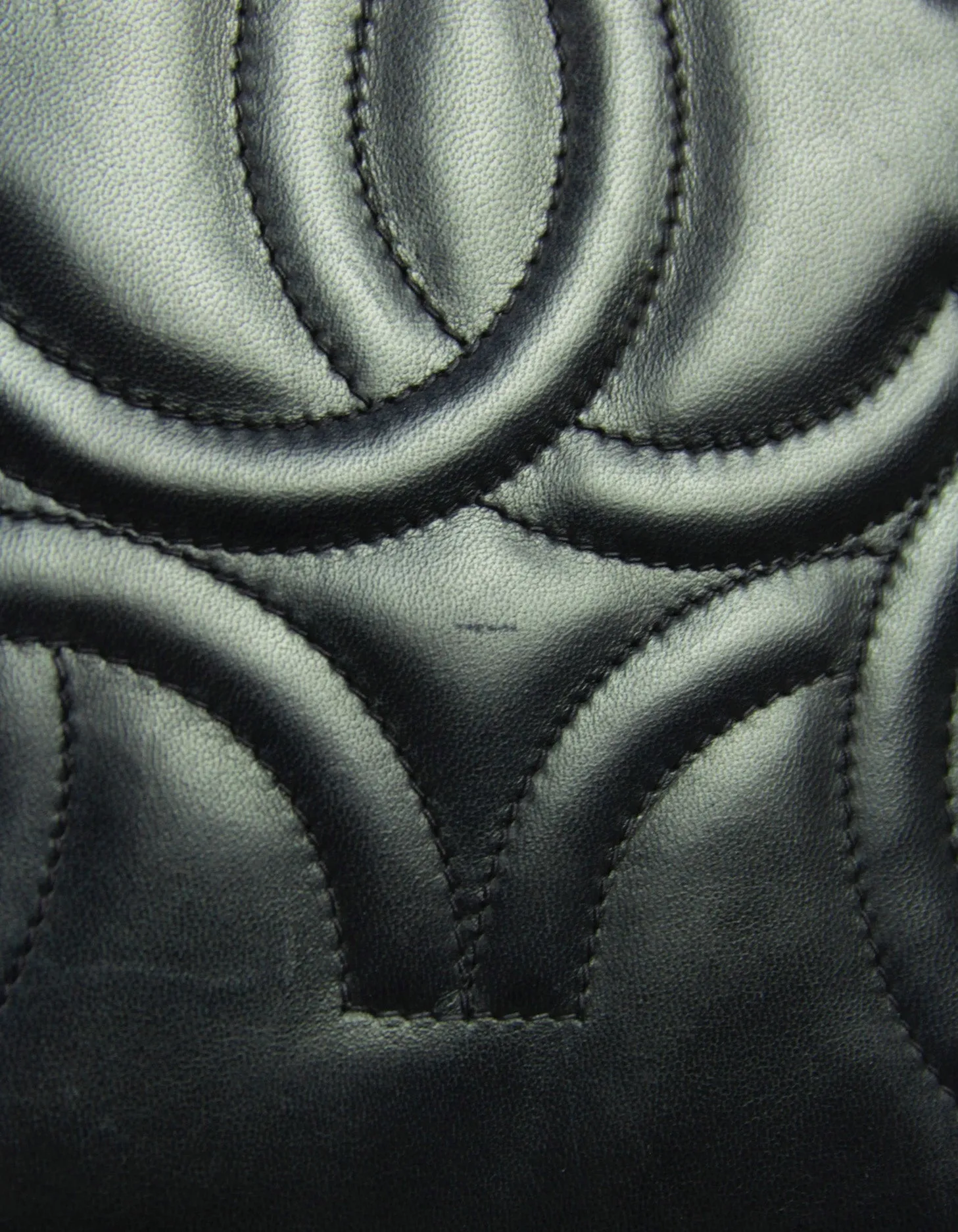 Chanel Vintage Navy Leather CC Embossed Bag