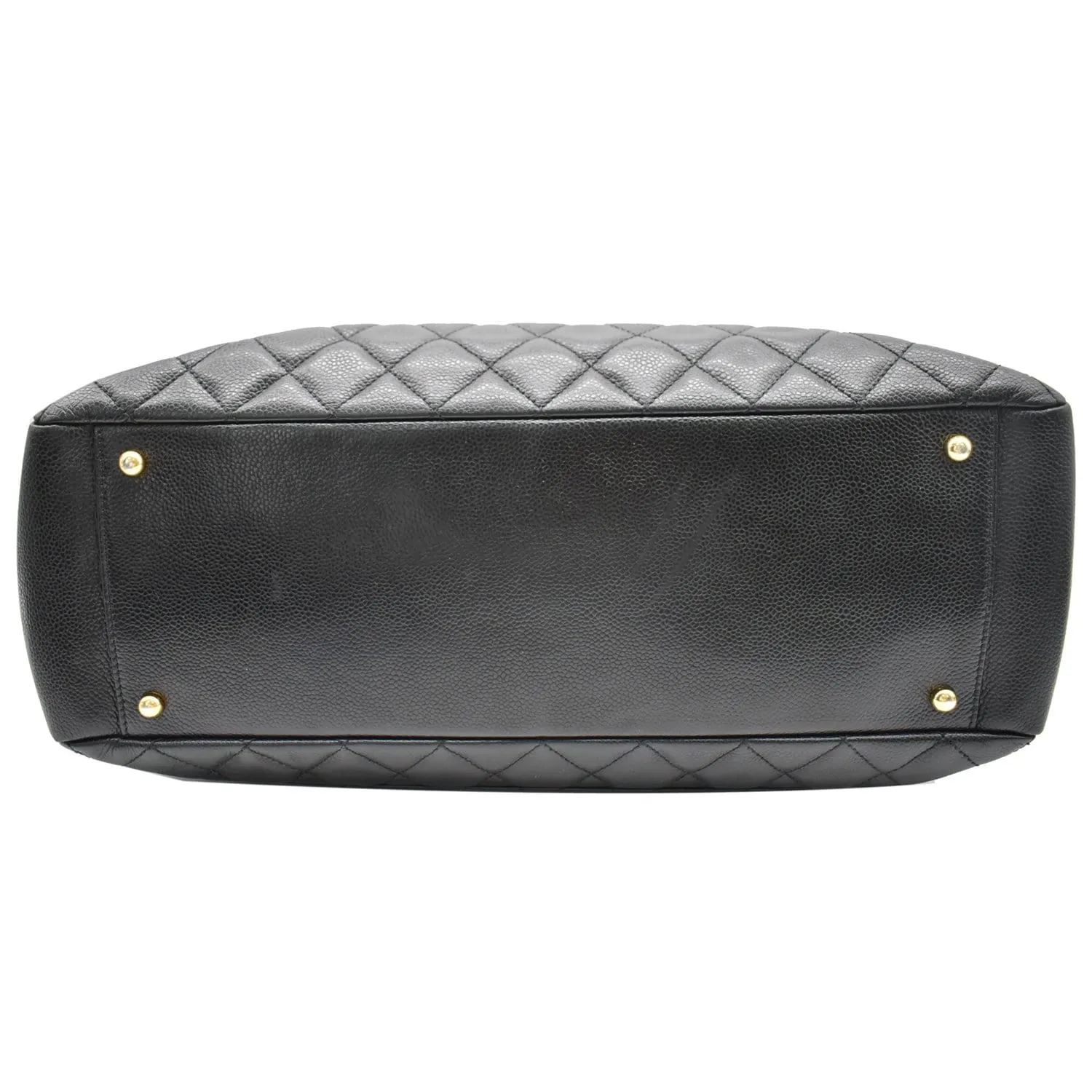 CHANEL XL Grand Quilted Caviar Leather Shopping Tote Bag Black