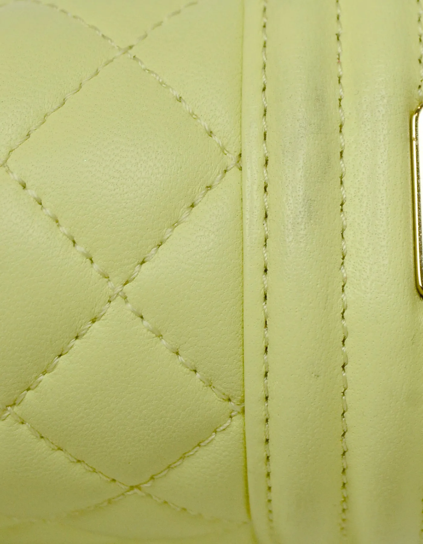 Chanel Yellow Leather Medium Boy Bag