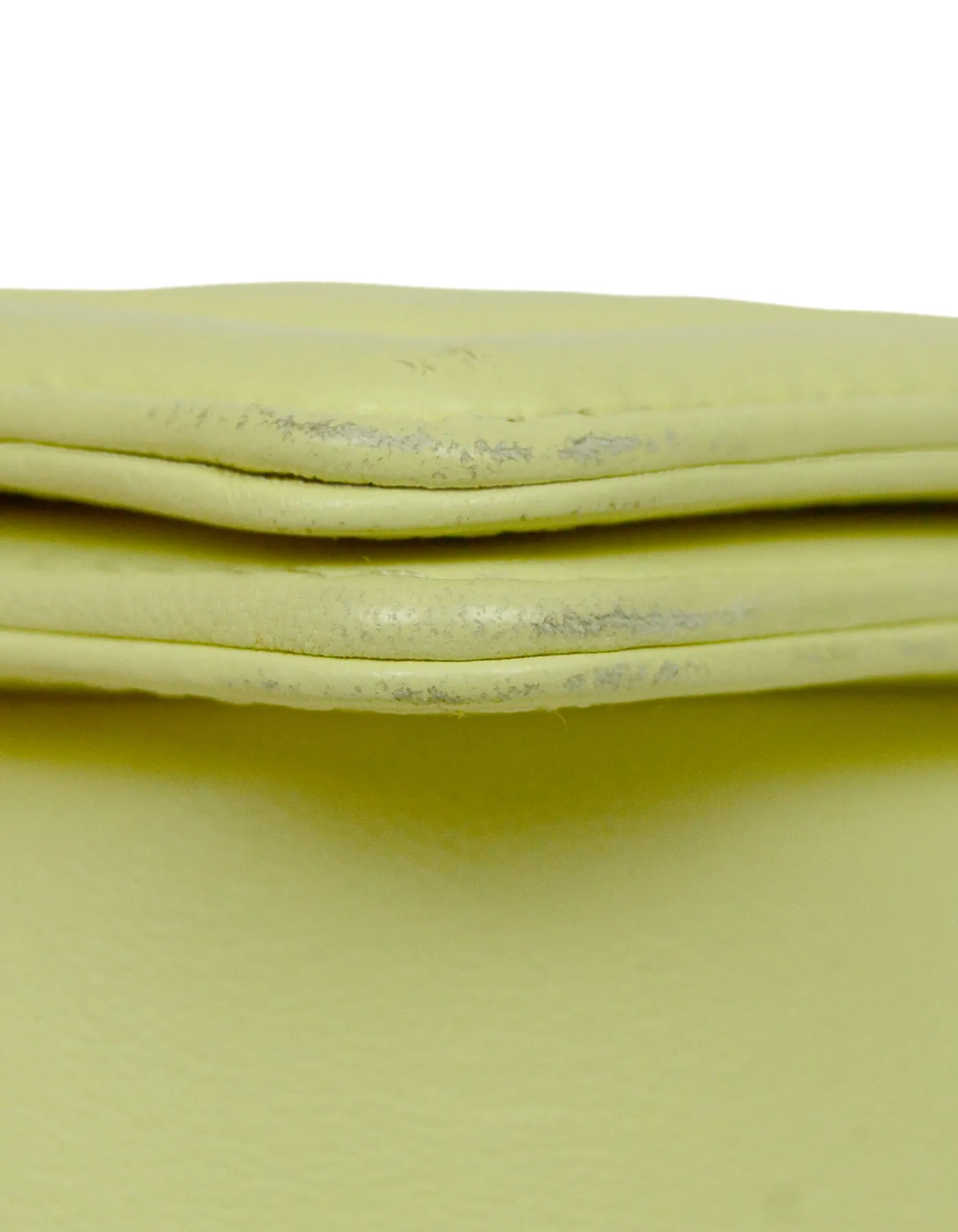 Chanel Yellow Leather Medium Boy Bag