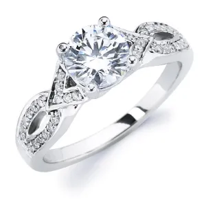 Charlize - Woven Pavé Engagement Ring