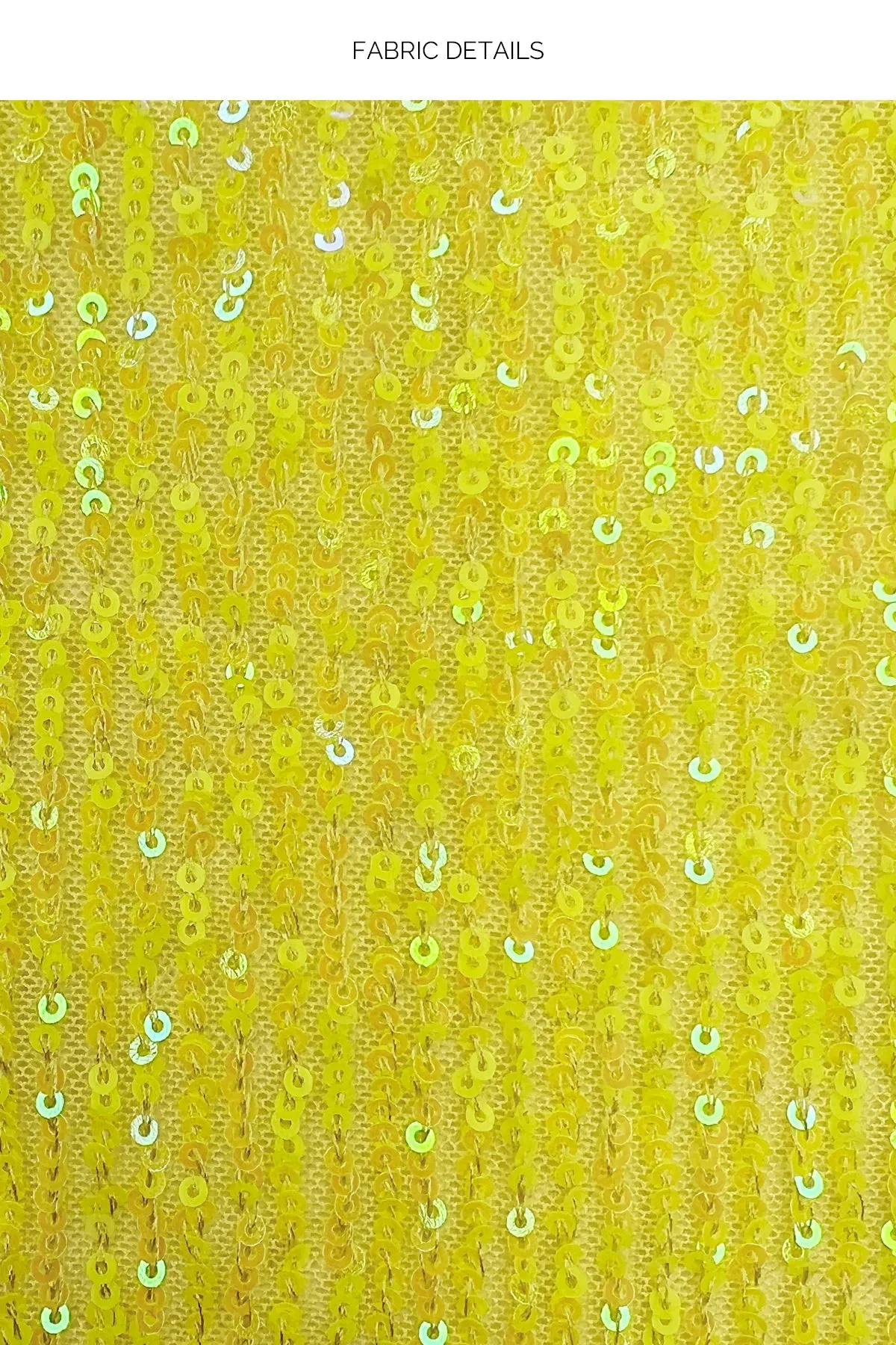 CHASING STARS - Sequins Triangle Halter Top & Sequins Full Ruched Back Bottom • Neon Yellow