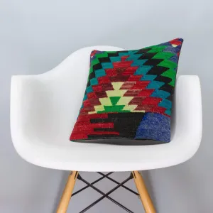 Chevron Multi Color Kilim Pillow Cover 16x16 3309