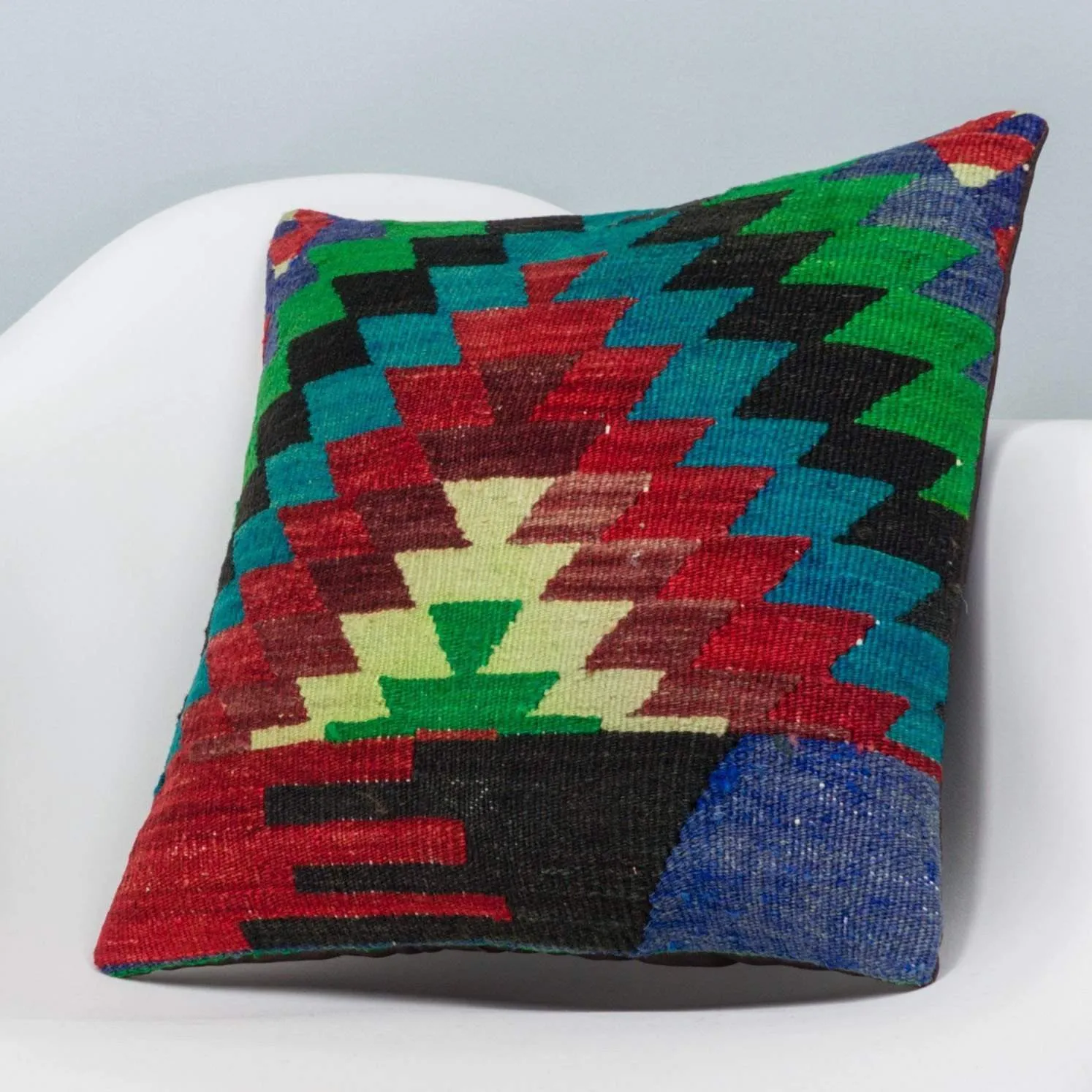 Chevron Multi Color Kilim Pillow Cover 16x16 3309