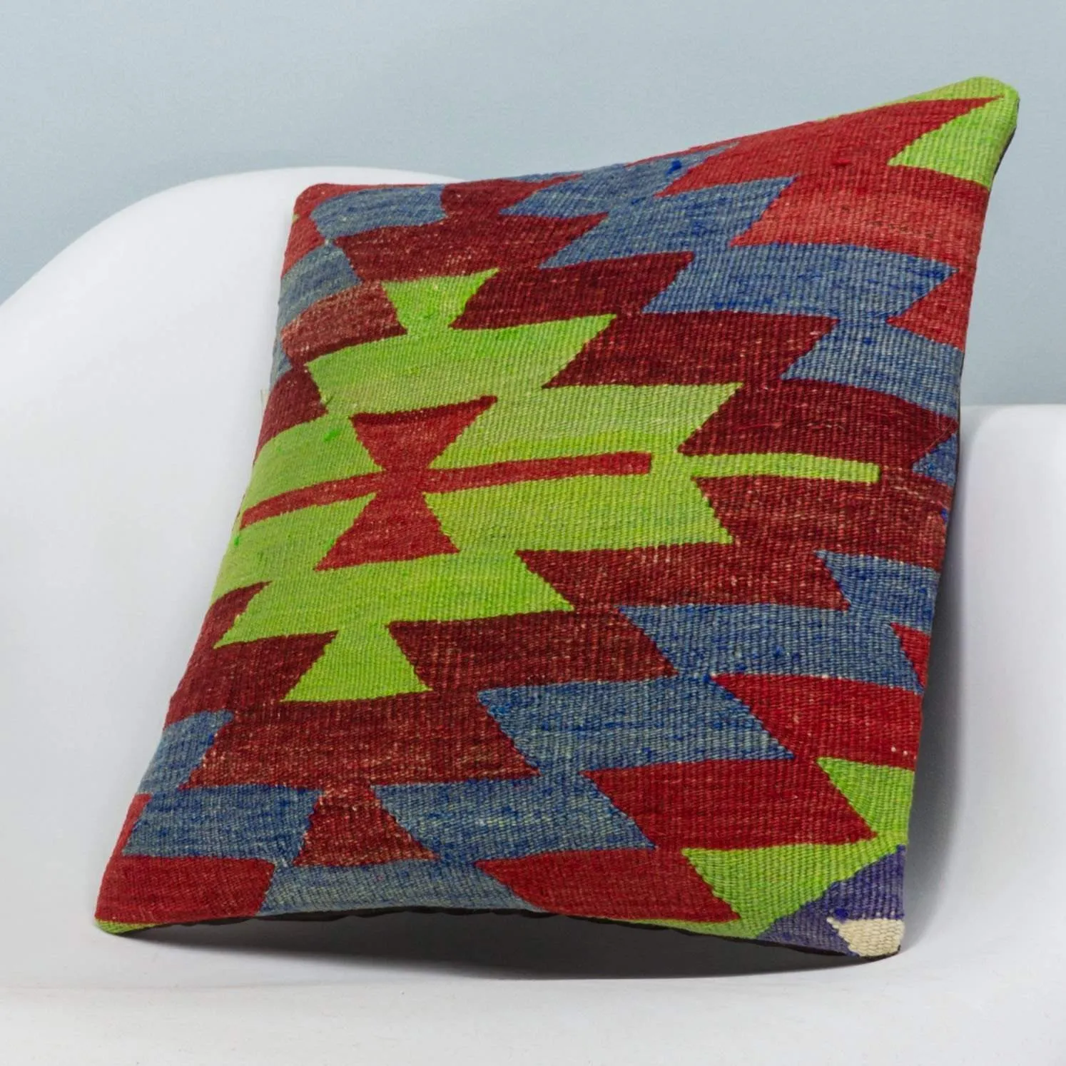Chevron Multi Color Kilim Pillow Cover 16x16 3966